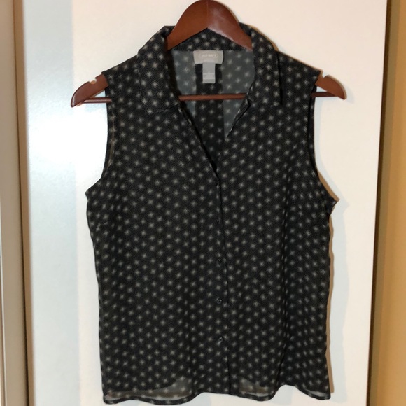 🍁 Sleeveless Sheer Tie Neck Blouse - Picture 2 of 5